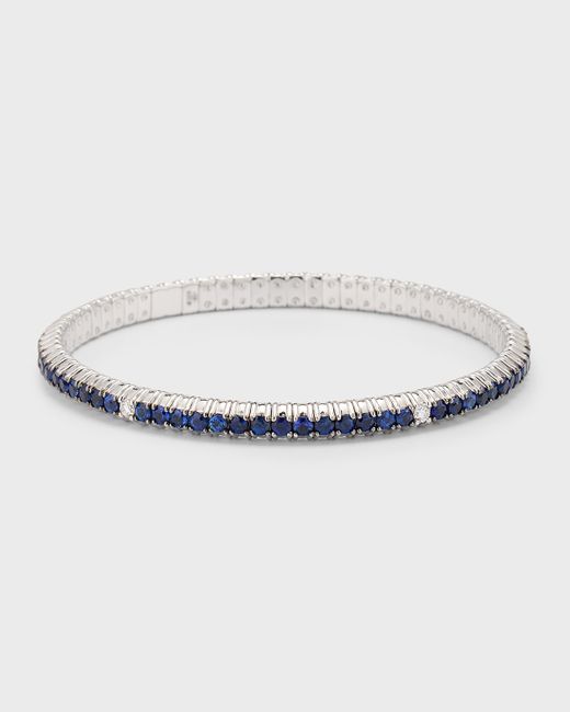 Zydo 18K White Gold Bracelet with Sapphires and Diamonds