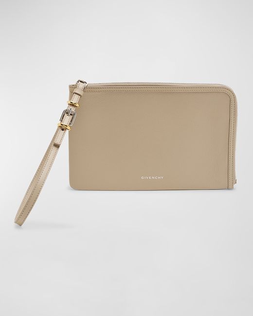Givenchy Voyou Zip Pouch Wristlet in Leather