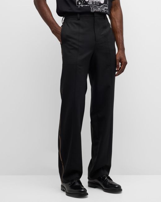 Helmut Lang Stretch Twill Pants with Logo Taping