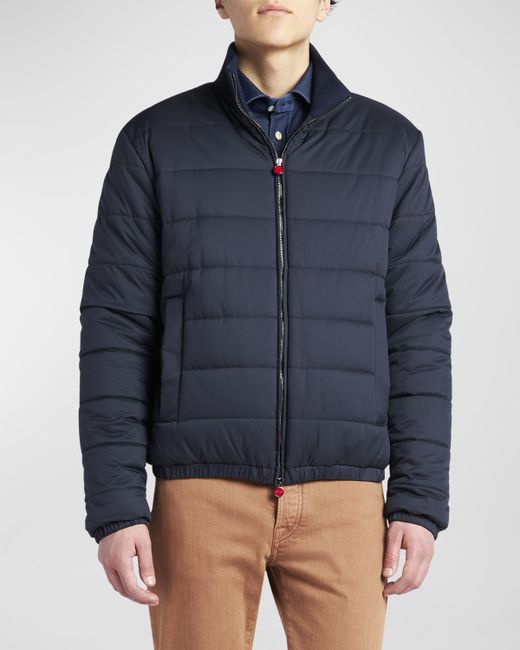 Kiton Quilted Full-Zip Bomber Jacket