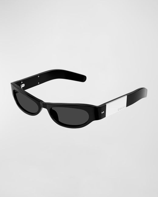 Gucci Two-Tone Acetate Cat-Eye Sunglasses