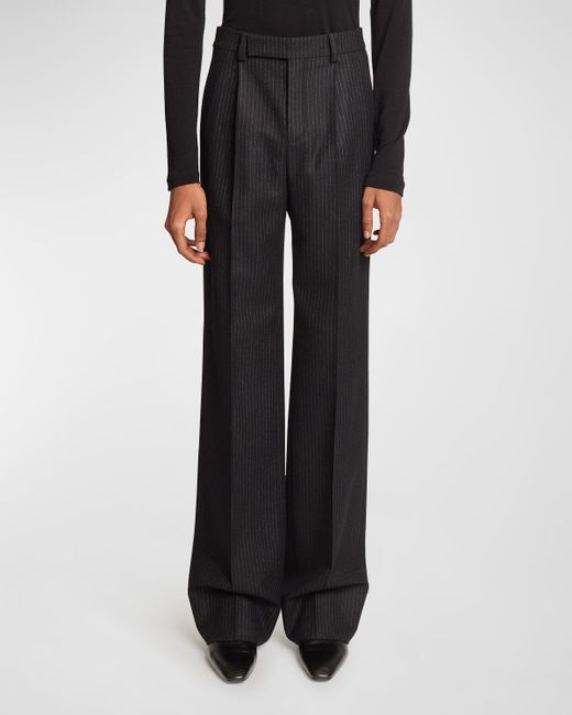 Saint Laurent Pinstripe Flannel Trousers