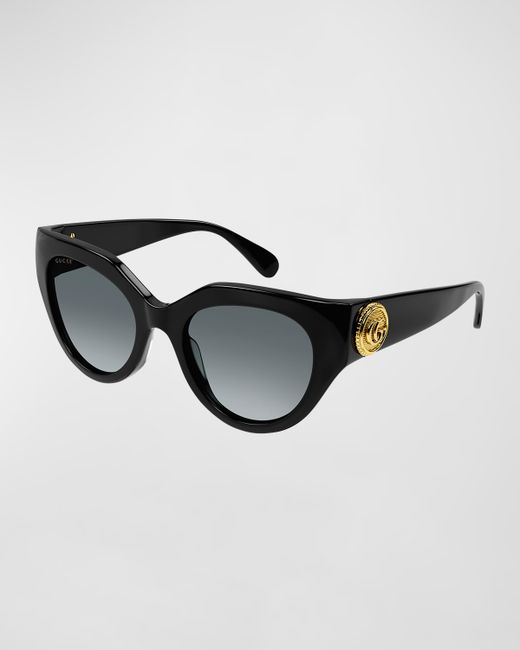 Gucci GG Emblem Acetate Cat-Eye Sunglasses