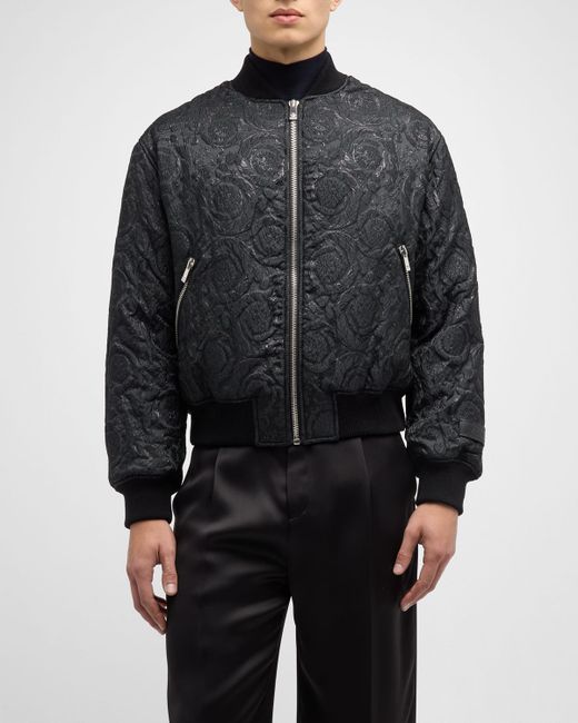 Versace Baroque Lurex Jacquard Bomber Jacket