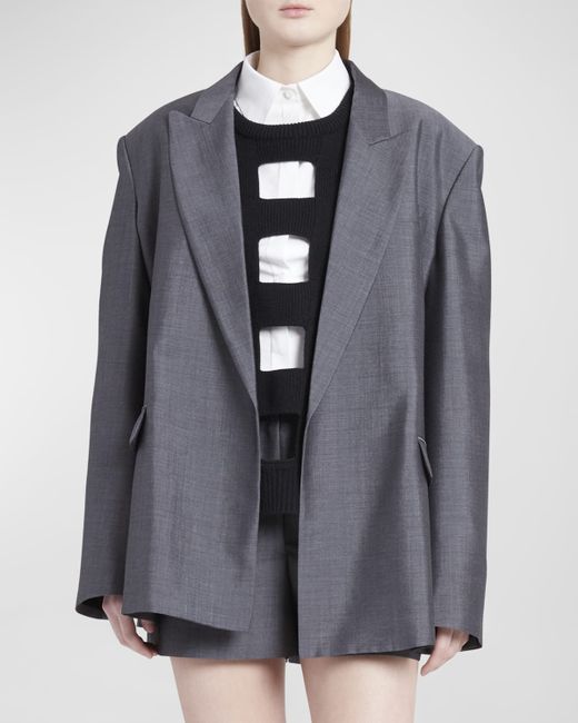 Valentino Garavani Mohair Wool Relaxed Blazer Jacket