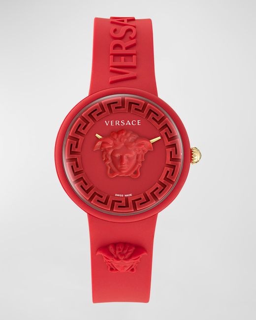 Versace 39mm Medusa Pop Watch with Silicone Strap and Matching Case