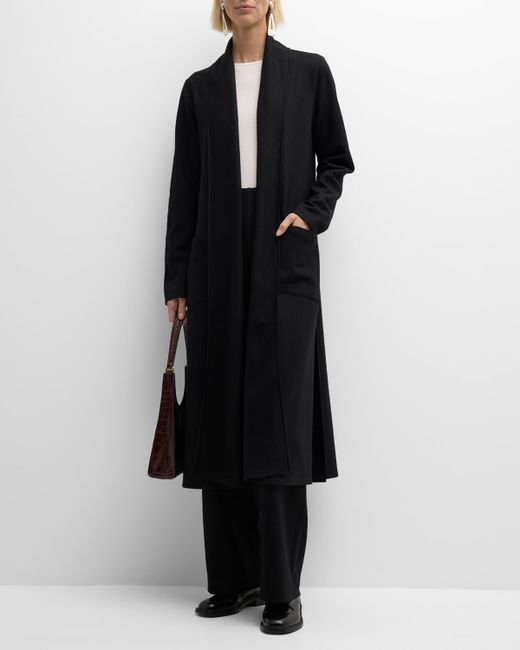 Eileen Fisher Petite Open-Front Wool Jersey Coat