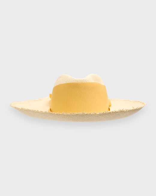Sensi Studio Woven Frayed Panama Hat