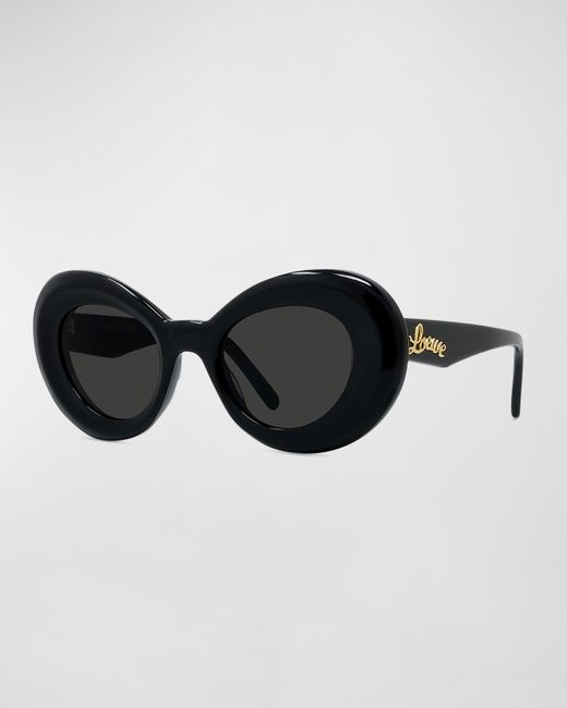 Loewe Curvy Logo Acetate Butterfly Sunglasses