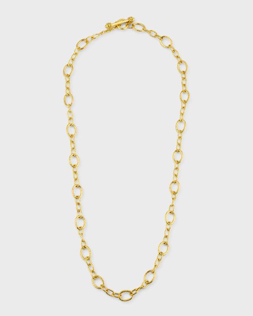 Elizabeth Locke 19k Small Garda Chain Link Necklace