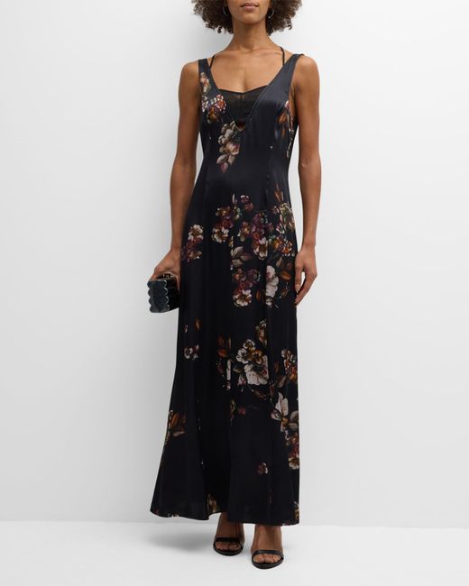 Jason Wu Sleeveless Floral-Print A-Line Maxi Dress