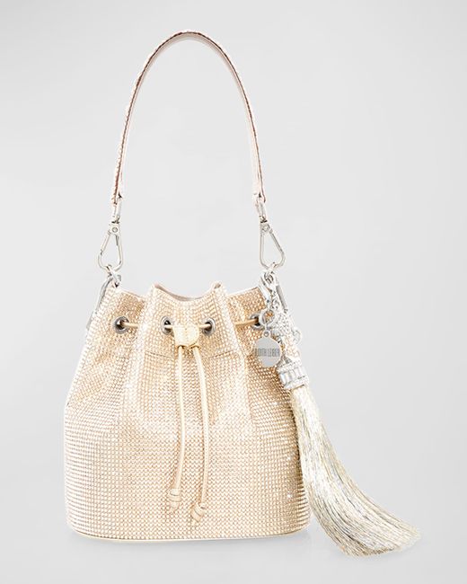 Judith Leiber Couture Piper Medium Crystal Bucket Bag