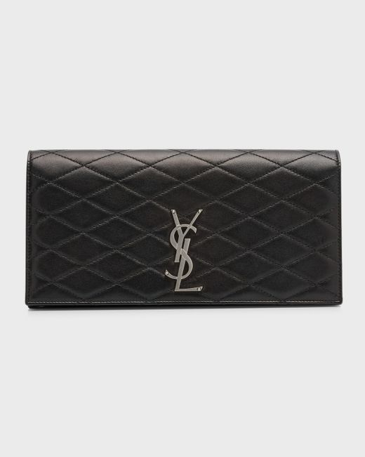 Saint Laurent Kate YSL Quilted Leather Clutch Bag
