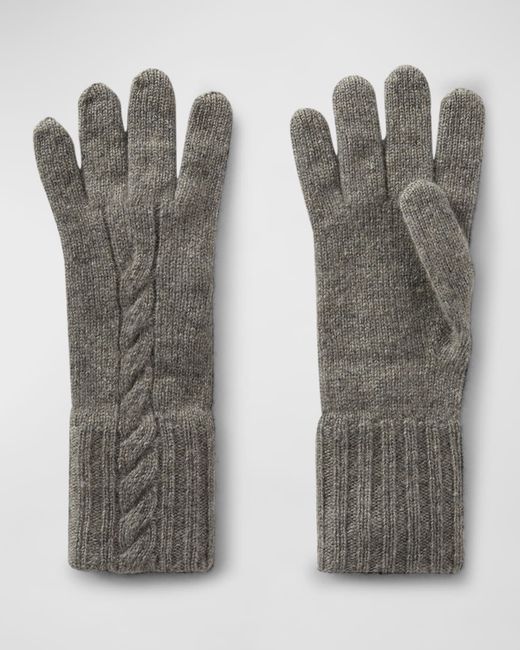 Loro Piana Short Knit Cashmere Gloves