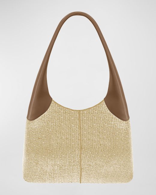 THEMOIRe Ninfa Eco-Fabric Straw Shoulder Bag