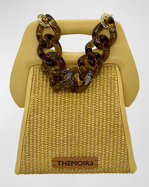 THEMOIRe Clori Eco-Fabric Straw Top-Handle Bag
