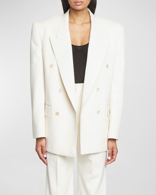 Saint Laurent Oversized Wool-Blend Blazer Jacket