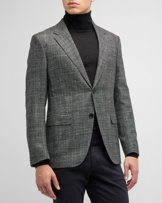 Z Zegna Textured Wool-Silk Sport Coat