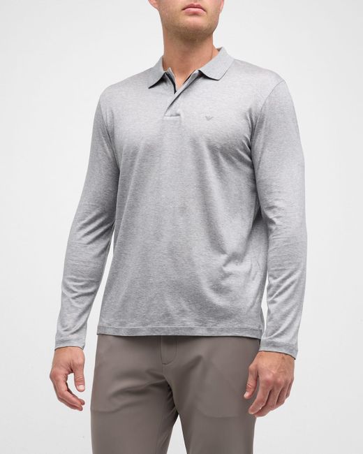 Emporio Armani Concealed Quarter-Zip Polo Shirt
