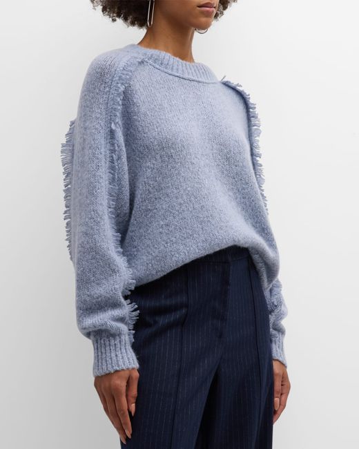 Brochu Walker Aimee Fringe-Trim Wool-Cashmere Sweater