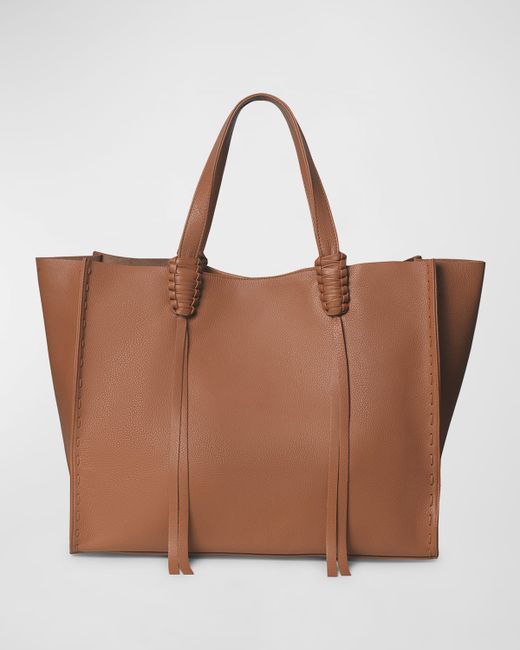 Callista Grained Leather Tote Bag