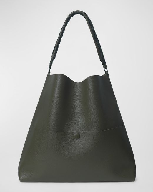 Callista Grained Leather Slim Tote Bag