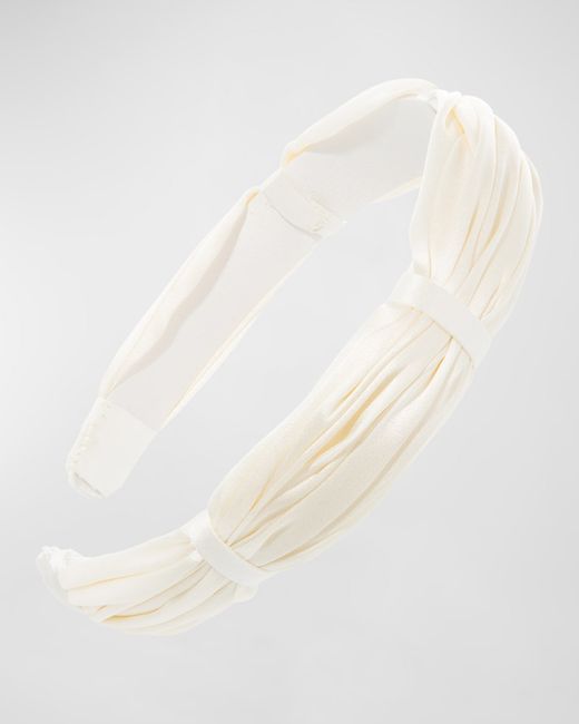 L. Erickson USA Pleated Bouffant Silk Headband