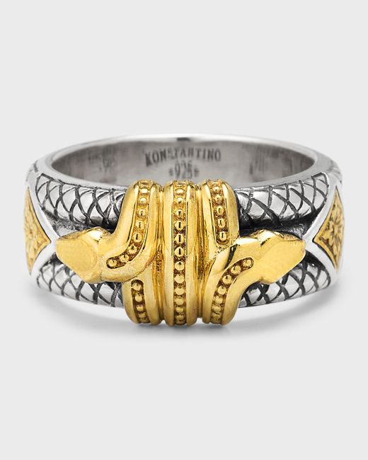 Konstantino Two-Tone Serpent Band Ring