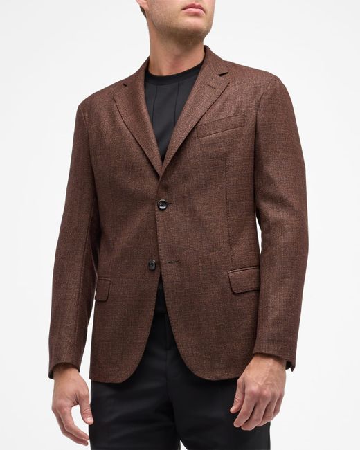 Emporio Armani Textured Solid Wool Sport Coat