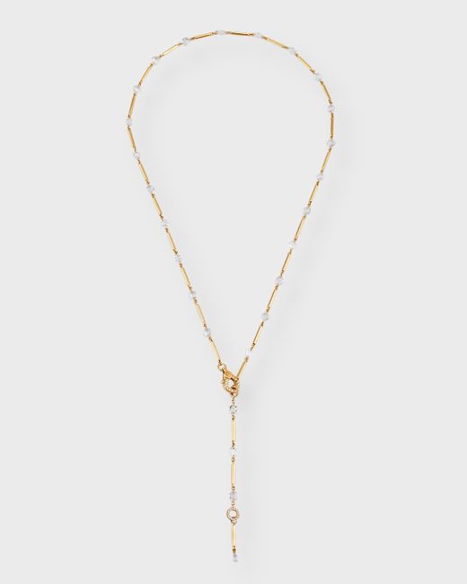 64 Facets 18K Gold Ethereal Diamond and Bar Necklace