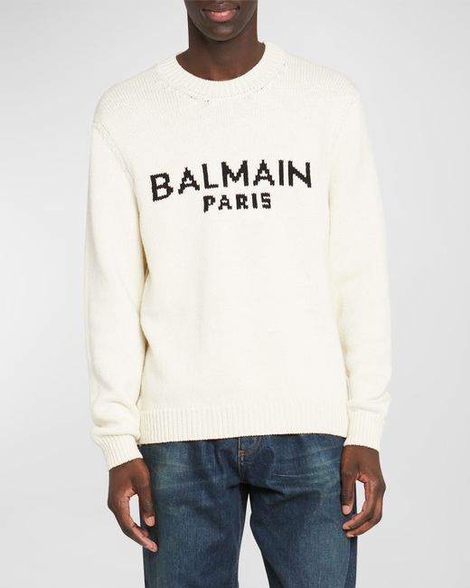 Balmain Intarsia Logo Sweater