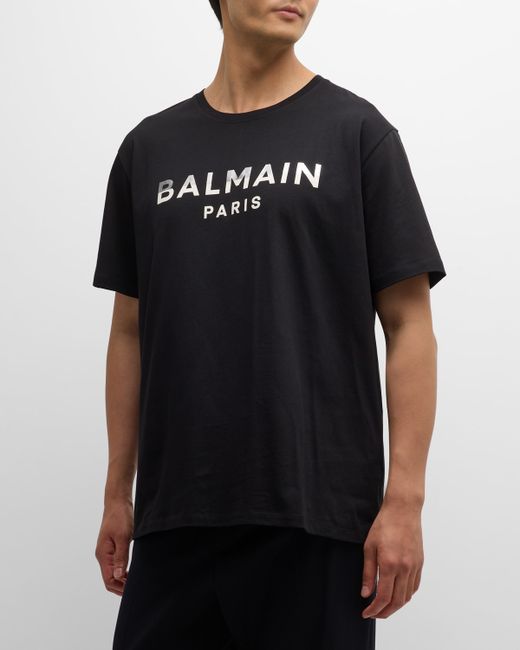 Balmain Foil Logo Bulky-Fit T-Shirt