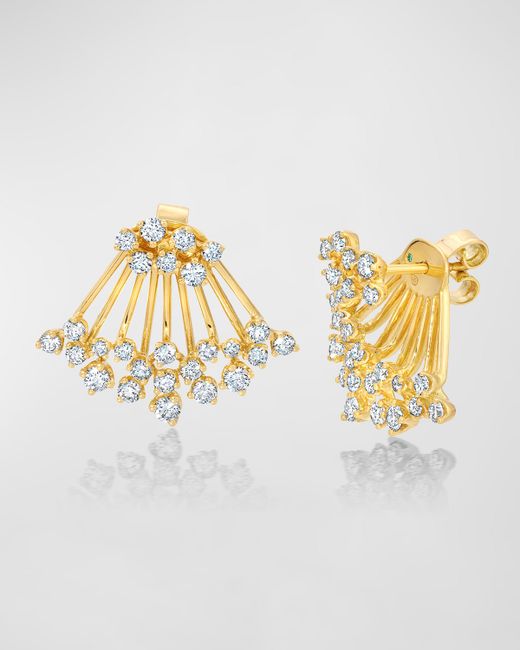 Graziela Gems 18k Gold Acai Diamond Earrings