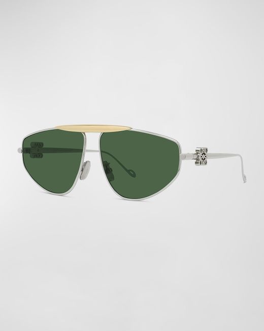 Loewe Anagram Metal Aviator Sunglasses