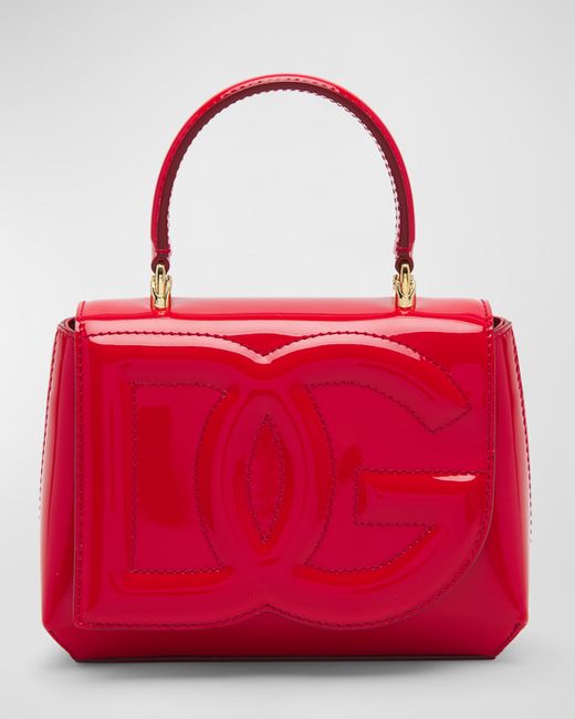 Dolce & Gabbana DG Logo Patent Leather Shoulder Bag