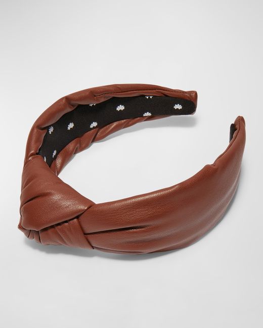 Lele Sadoughi Knotted Faux Leather Headband