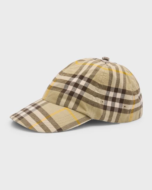 Burberry Vintage Check Cotton Baseball Hat