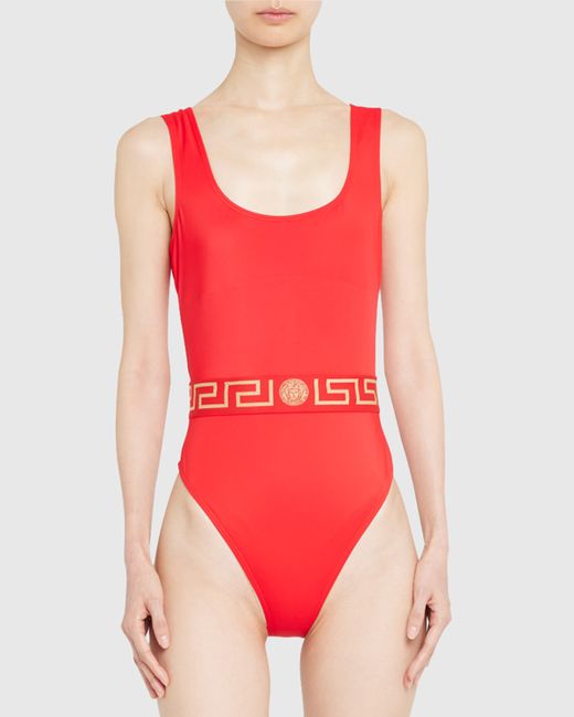 Versace Greca One-Piece Swimsuit