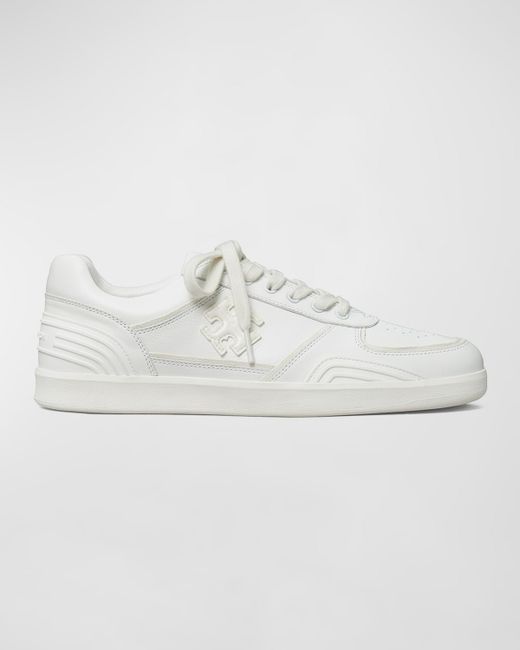 Tory Burch Clover Leather Low-Top Sneakers