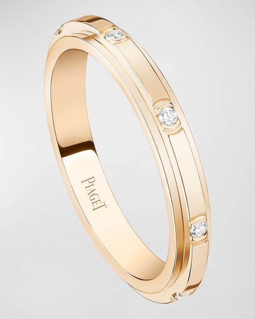 Piaget Rose Gold Diamond Turning Band Ring 49