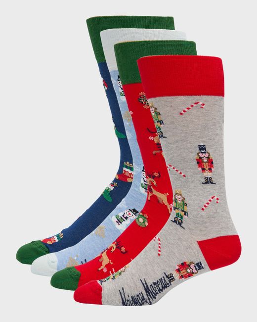 Neiman Marcus 4-Pack Holiday Socks