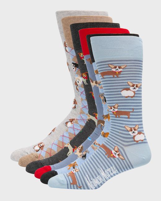 Neiman Marcus 6-Pack Dog Socks