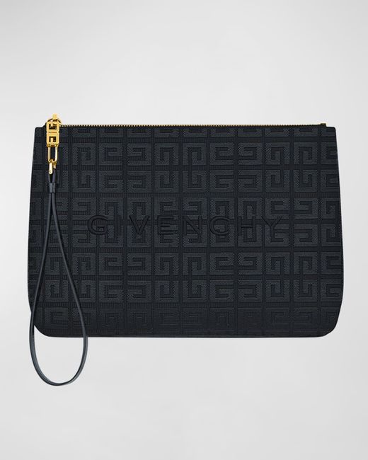 Givenchy Travel Pouch Clutch Bag in Monogram Cotton and Acrylic