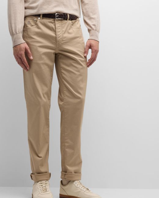Brunello Cucinelli Cotton-Stretch 5-Pocket Pants