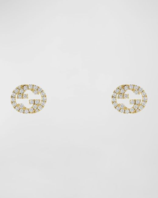 Gucci Diamond Interlocking G Stud Earrings