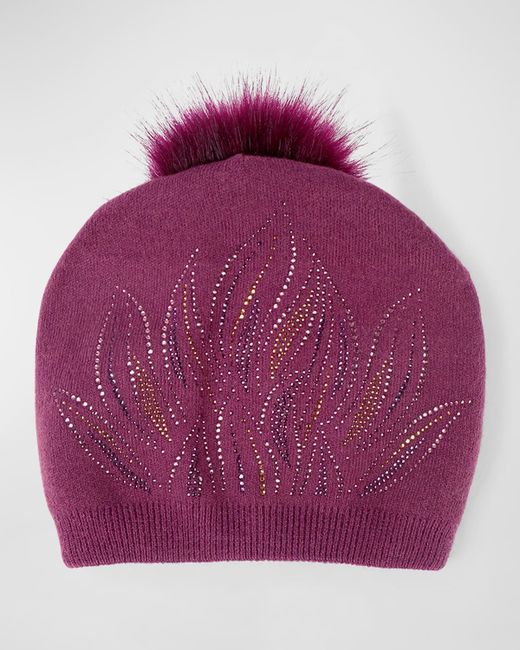 Pia Rossini Laurie Sequin-Embellished Pom Beanie