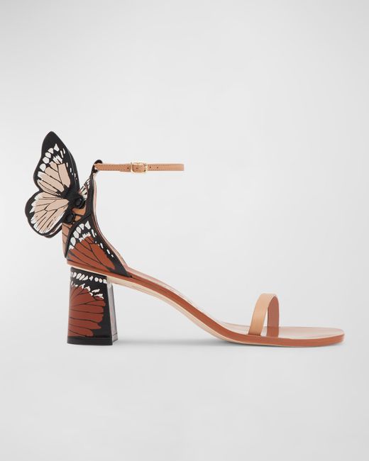Sophia Webster Chiara Butterfly Printed Block-Heel Sandals
