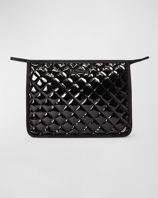 MZ Wallace Metro Quilted Patent Clutch Bag