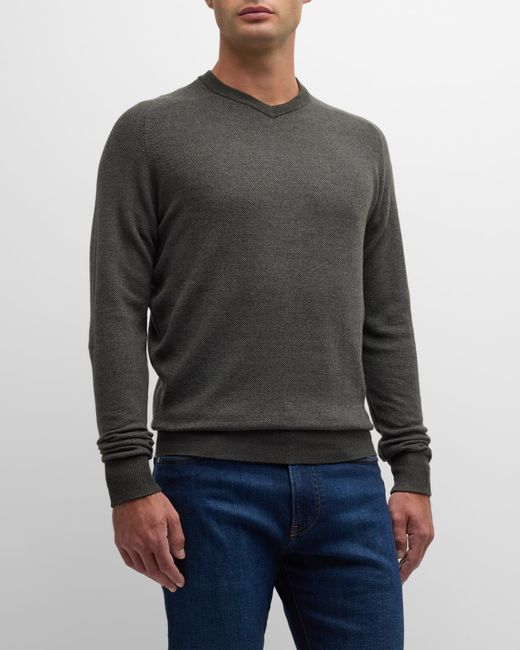 Peter Millar Dover High V-Neck Sweater