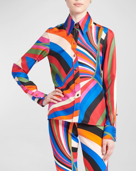 Emilio Pucci Abstract Print Collared Shirt
